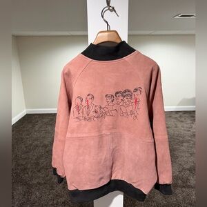 Enfants Riches Deprimes Nosebleed Choir Leather Suede Bomber Jacket